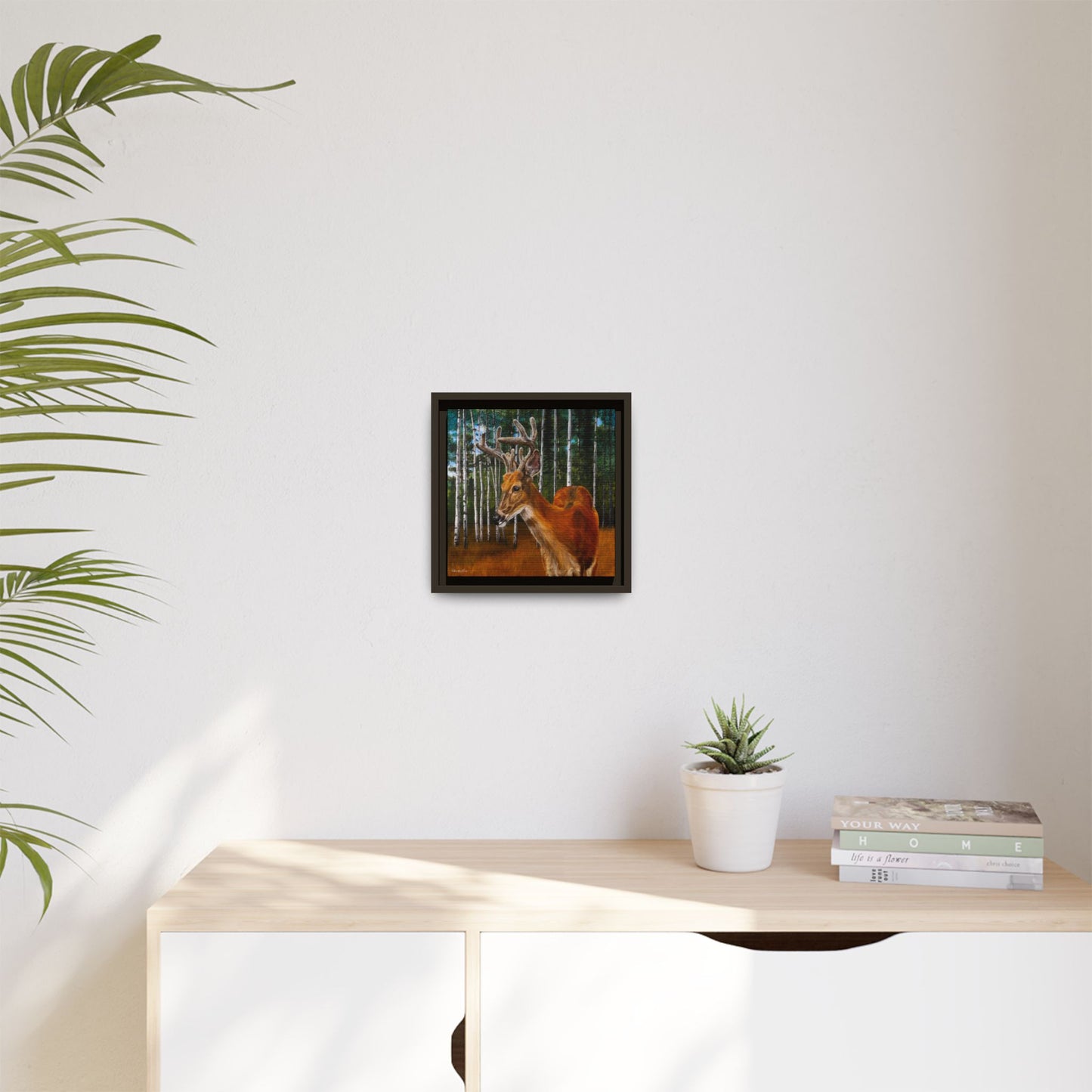 Velvet Crush, Framed Deer Canvas Art