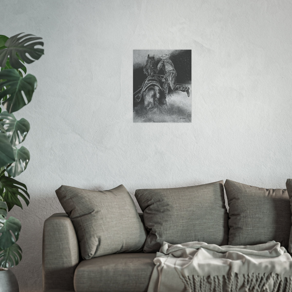 Dismount, Rodeo Cowboy Tie-down Roper — Satin or Archival Matte Art Print