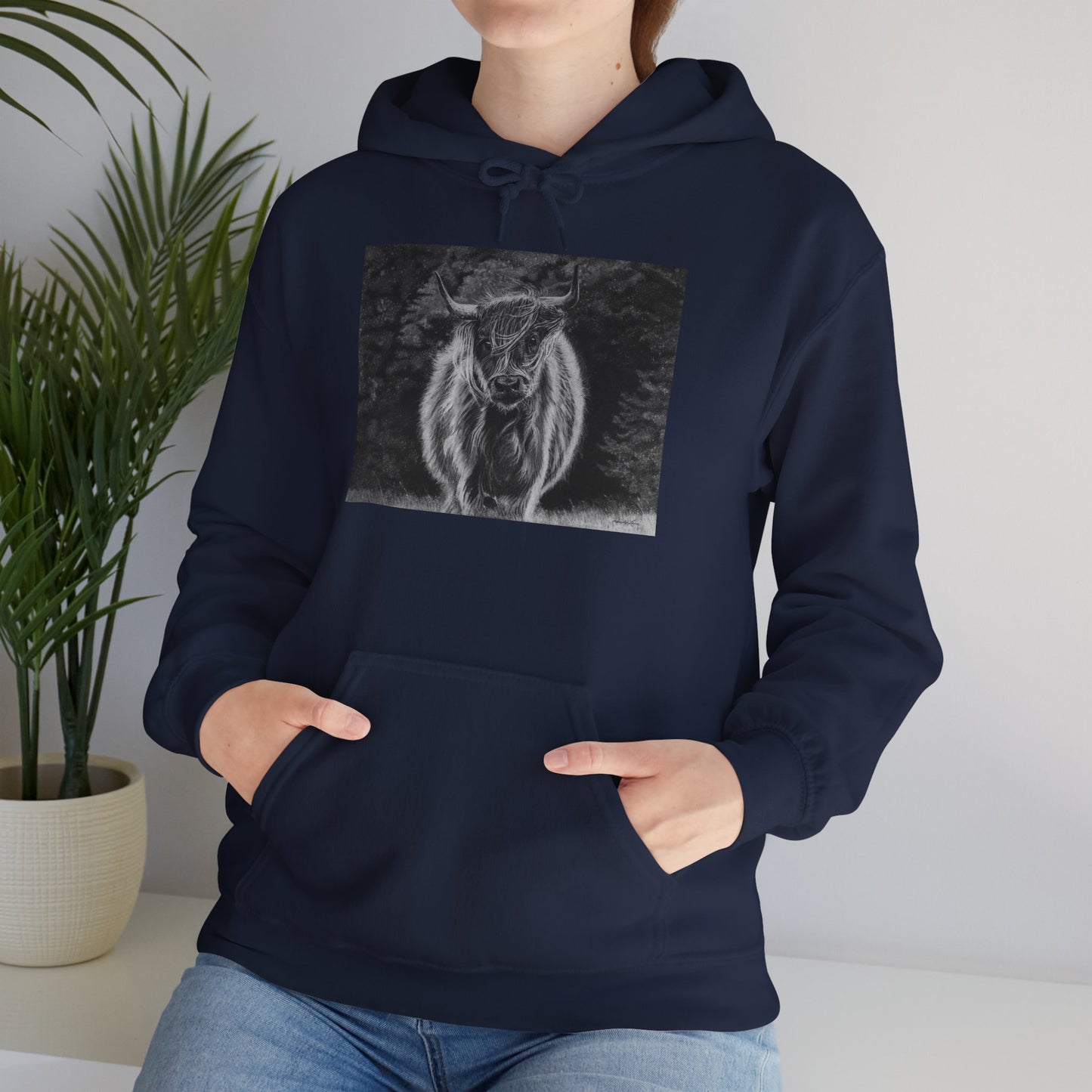 Ragamuffin. Highland Cow Graphic Hoodie