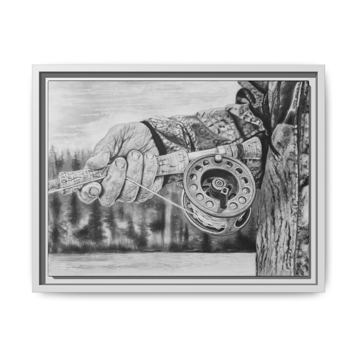 Therapy, Framed Canvas Fishing Fine Art Print