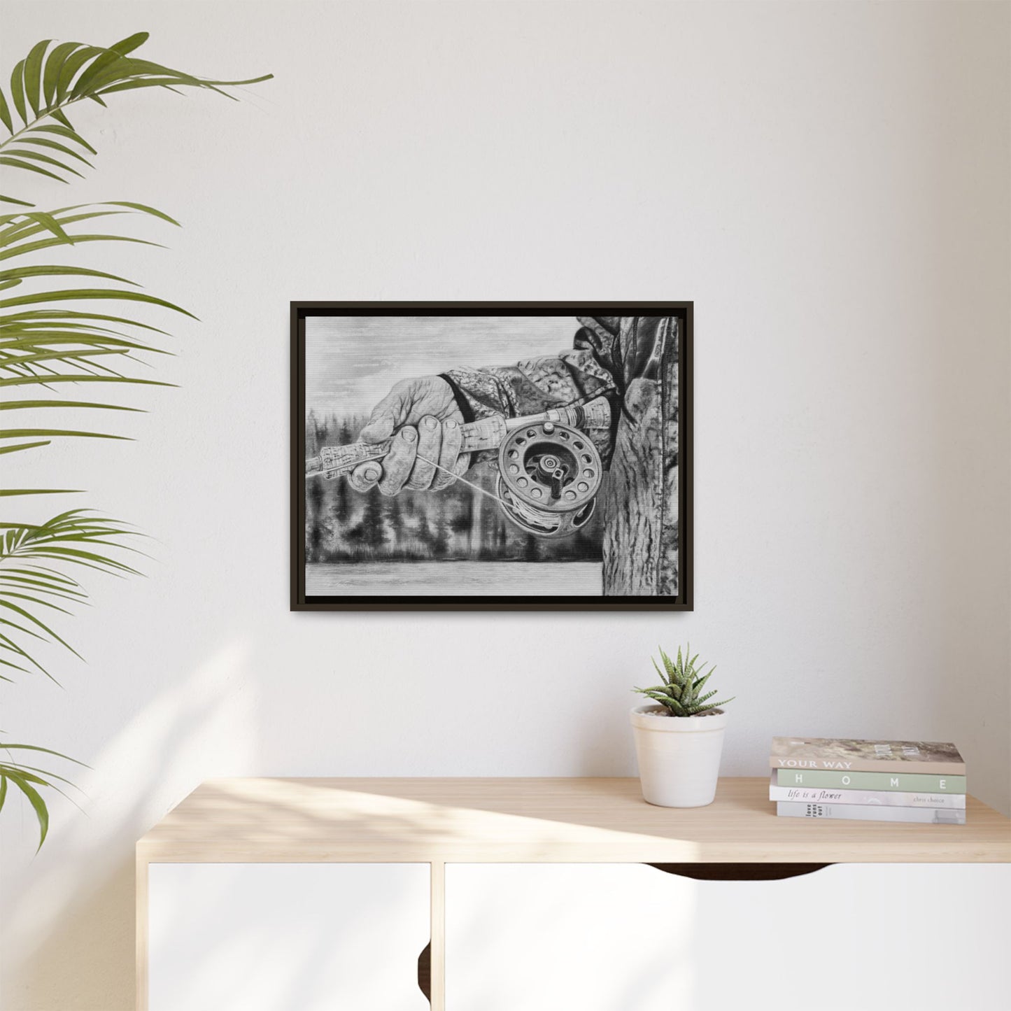 Therapy, Framed Canvas Fishing Fine Art Print