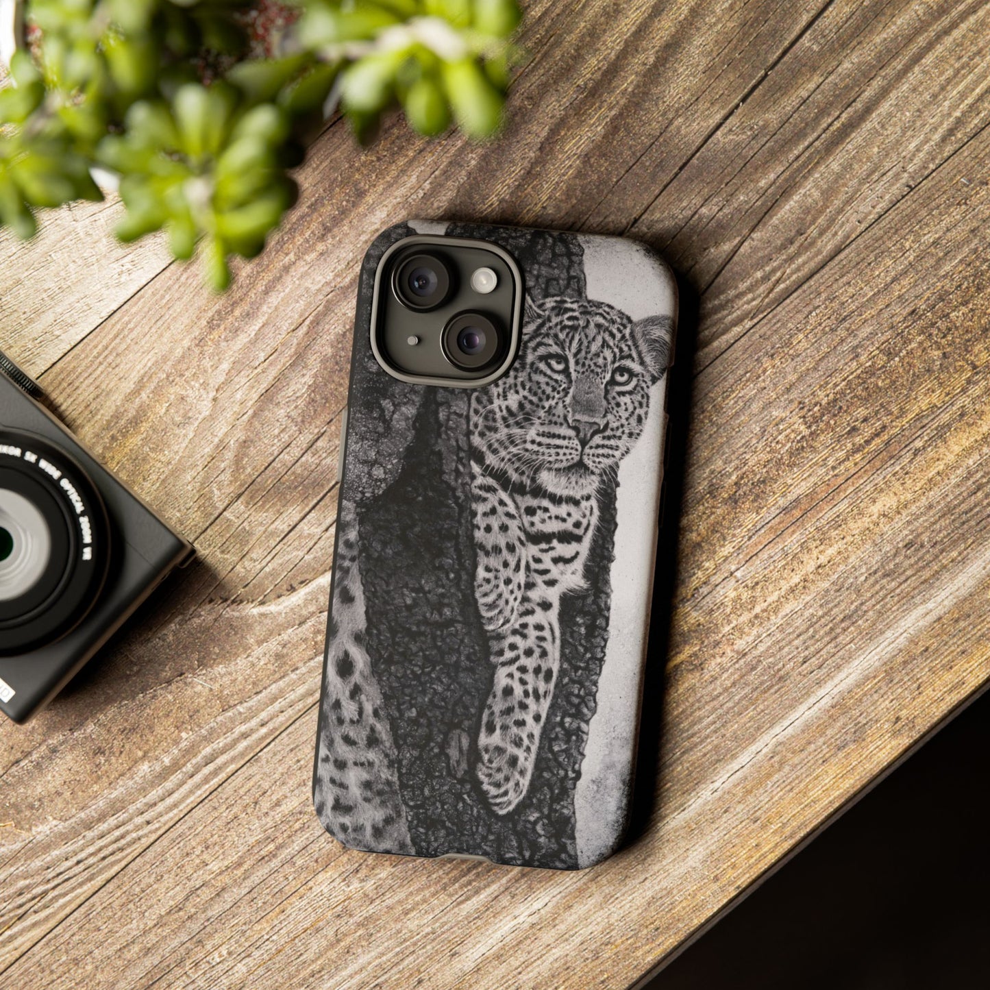 Tree Hugger, Leopard Phone Case