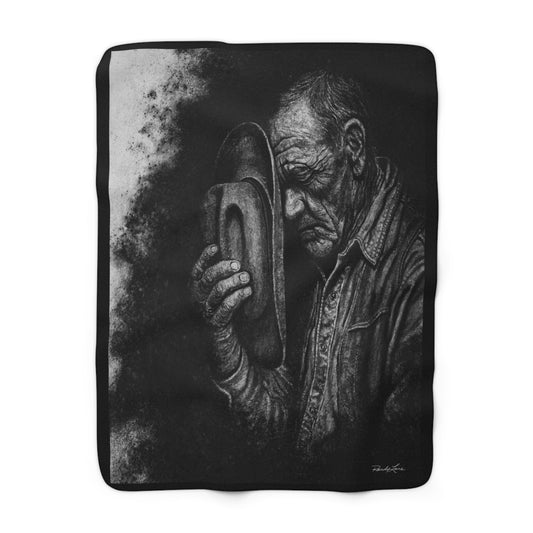 Cowboys Prayer. Sherpa Fleece Blanket