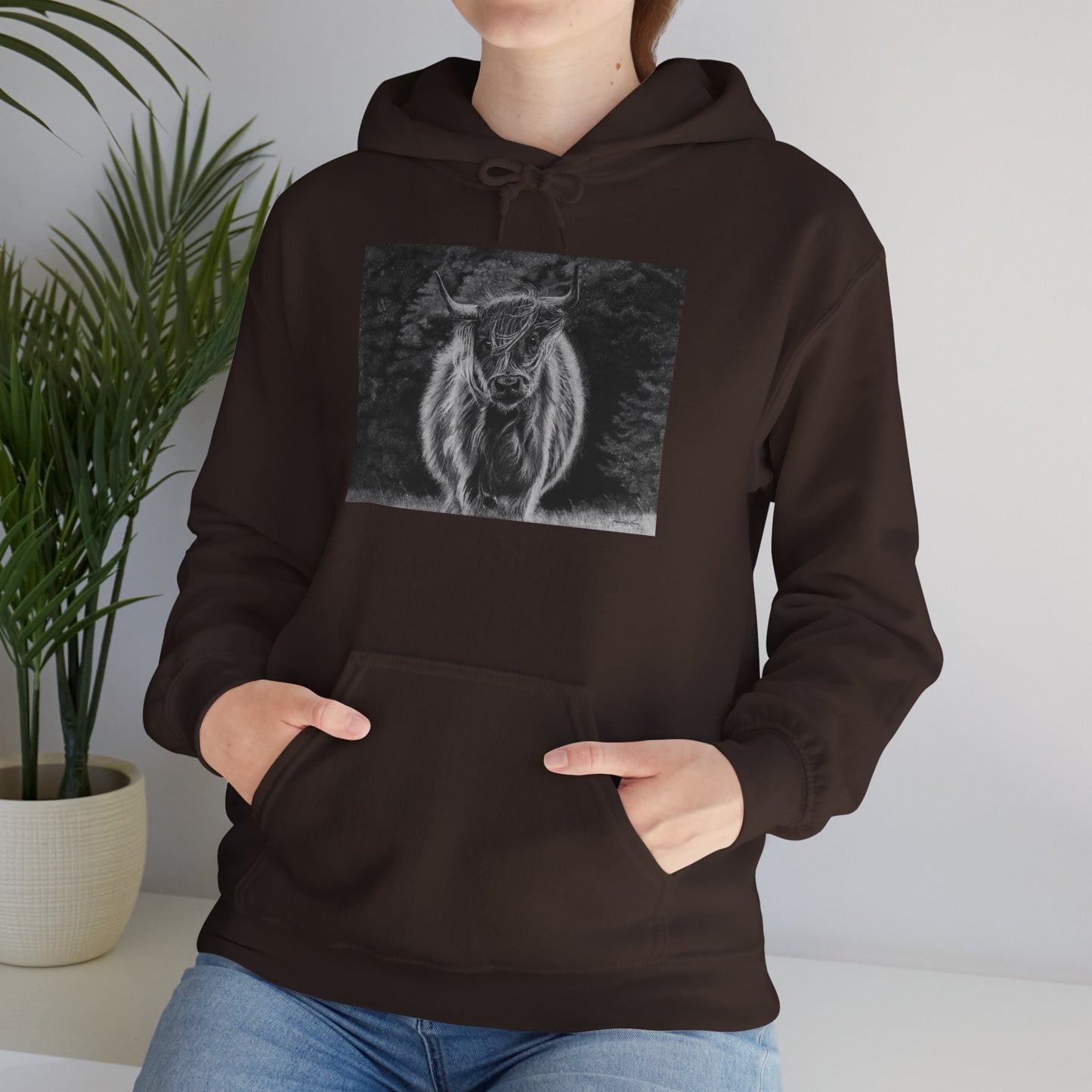 Ragamuffin. Highland Cow Graphic Hoodie