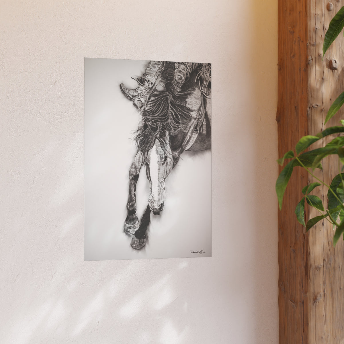 Crazy 8, Rodeo bareback rider Fine Art Print (Satin or Matte)