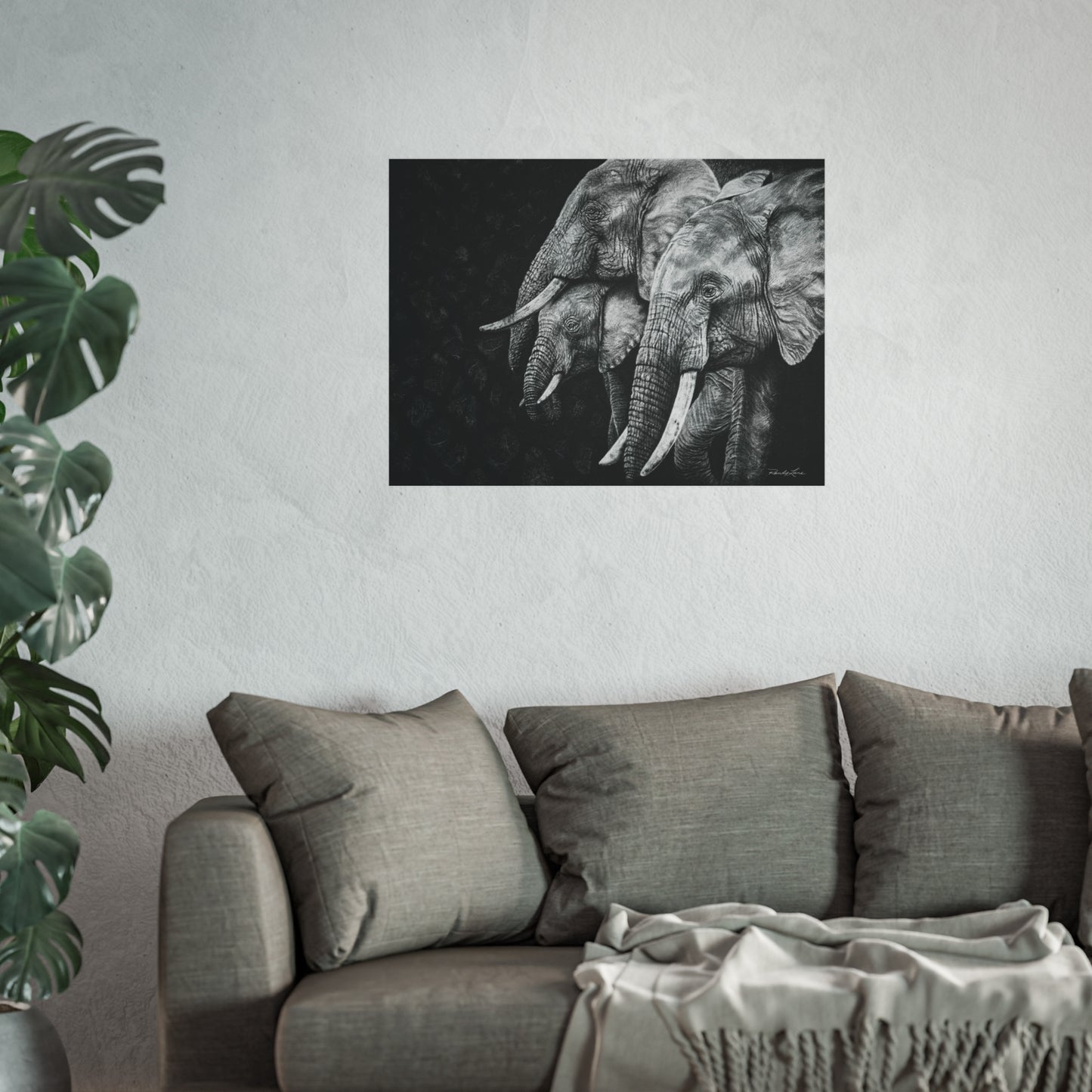 Brushland Bond. Elephant Fine Art Print
