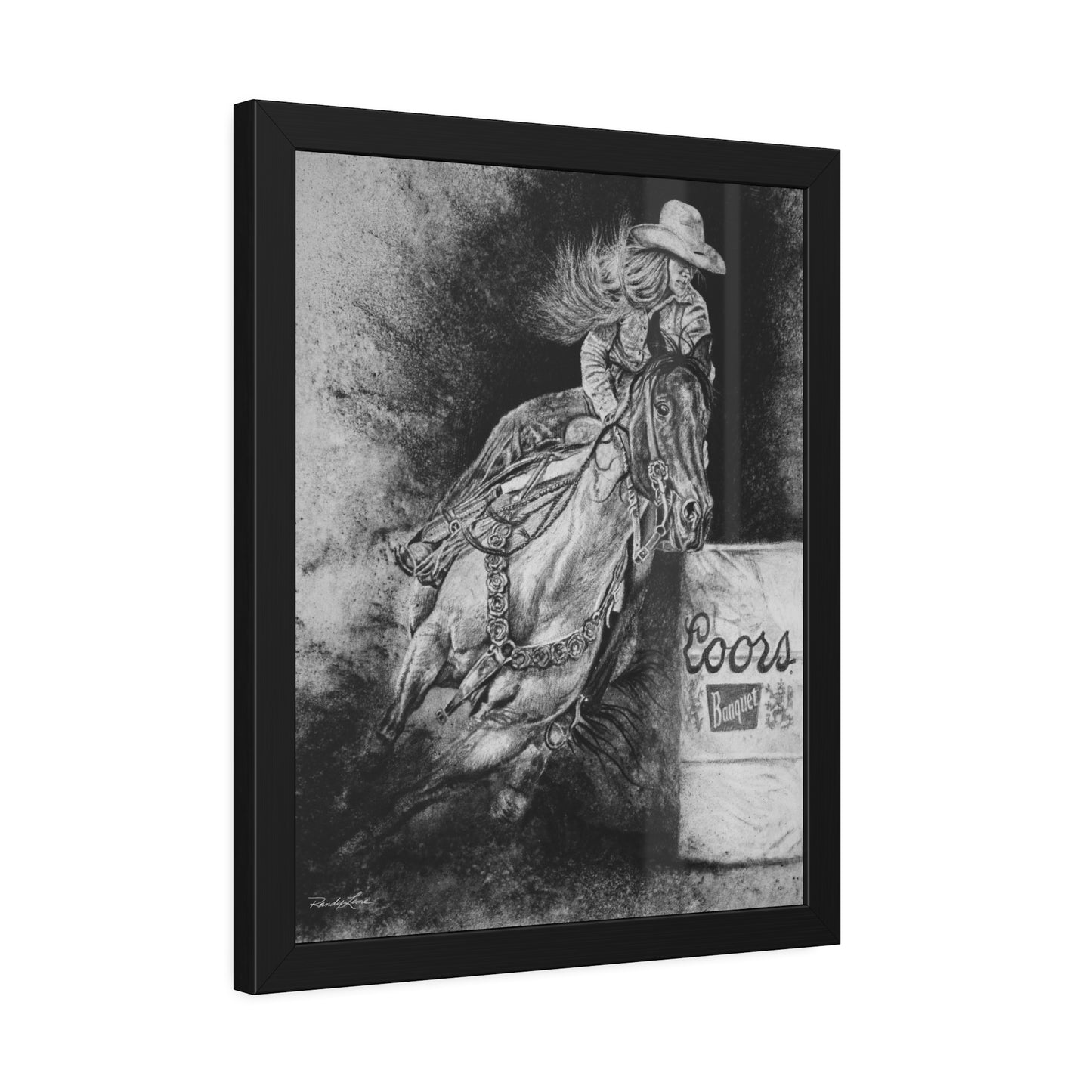 Sophie's Run. Rodeo Barrel Racer Framed Fine Art Print