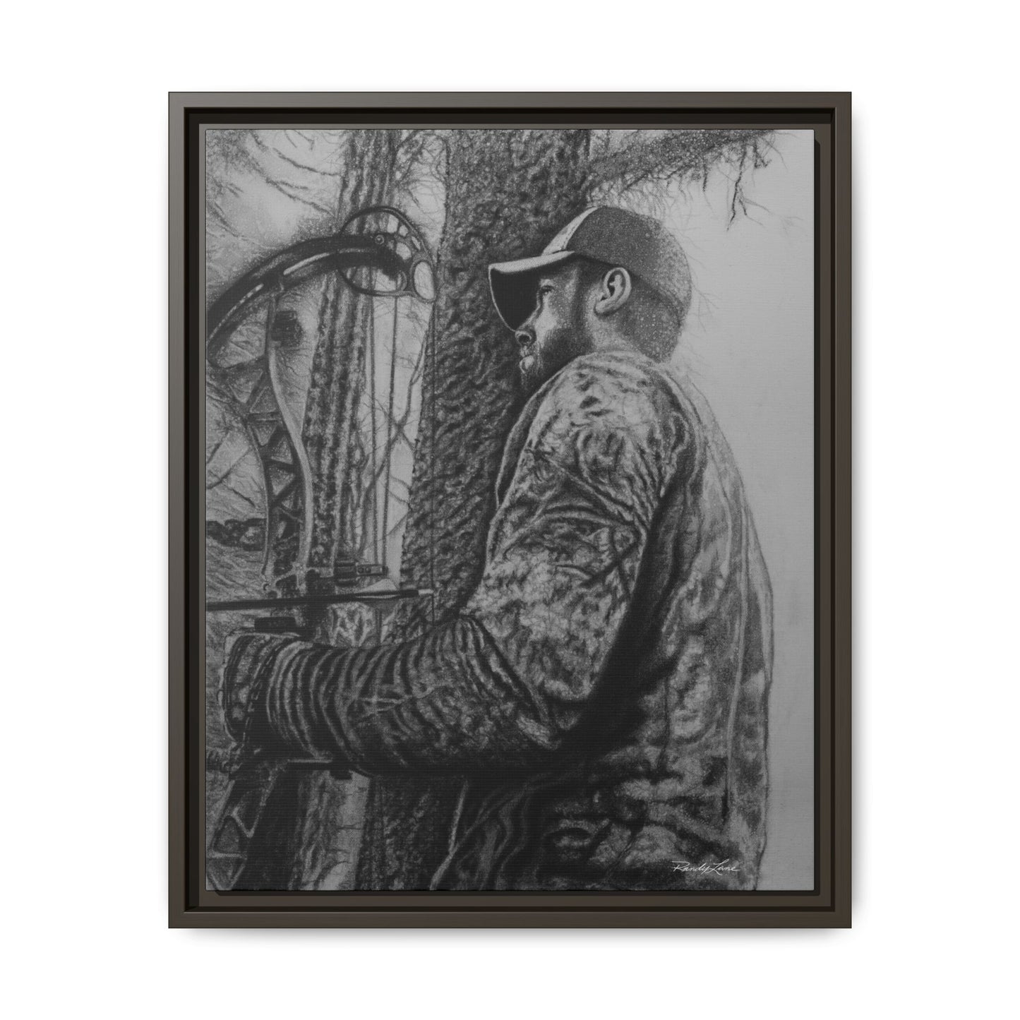 The Grind, Framed Matte Canvas Archery Hunting Art Print