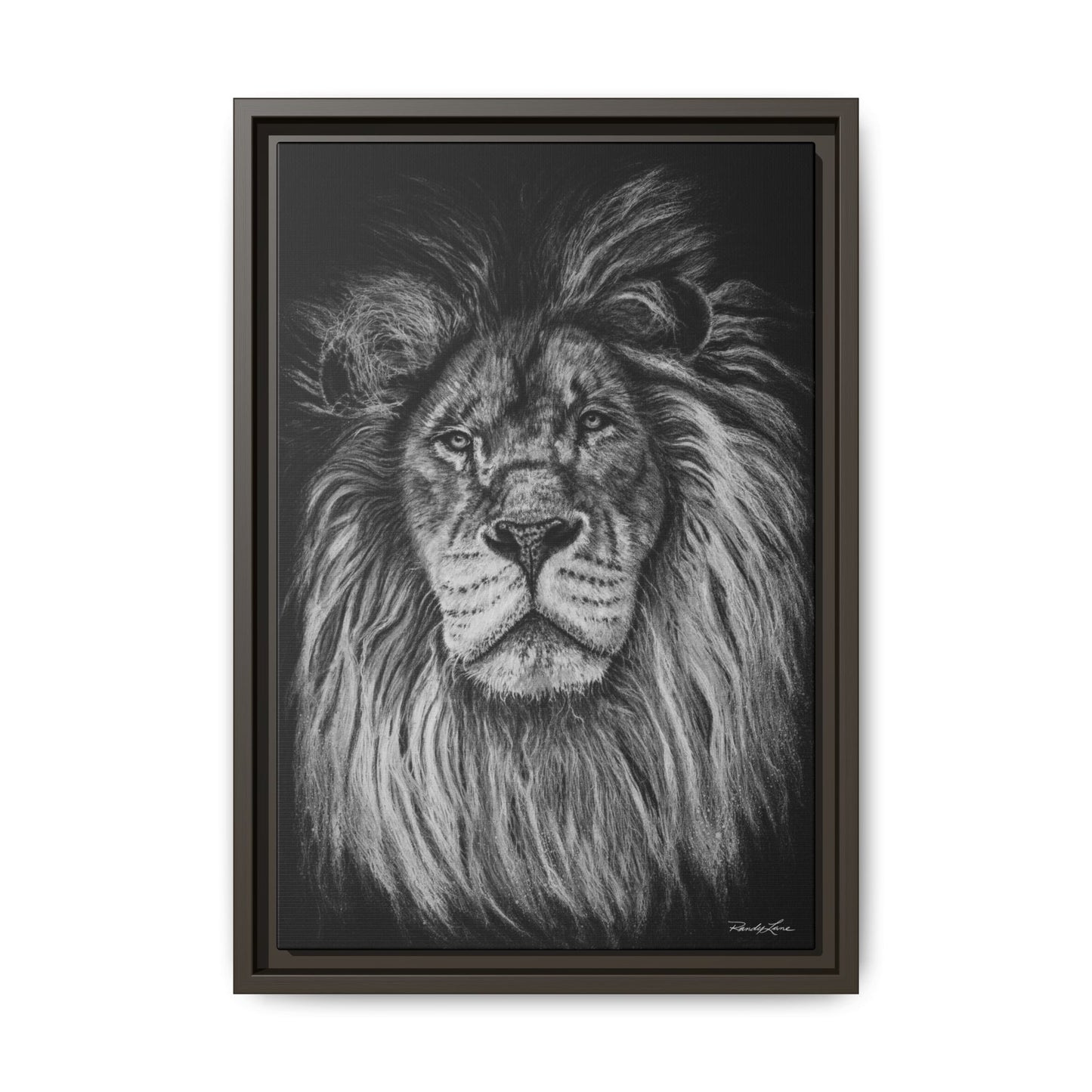 The Mane Event, Matte Canvas Lion Prints, Framed (Multi-color)