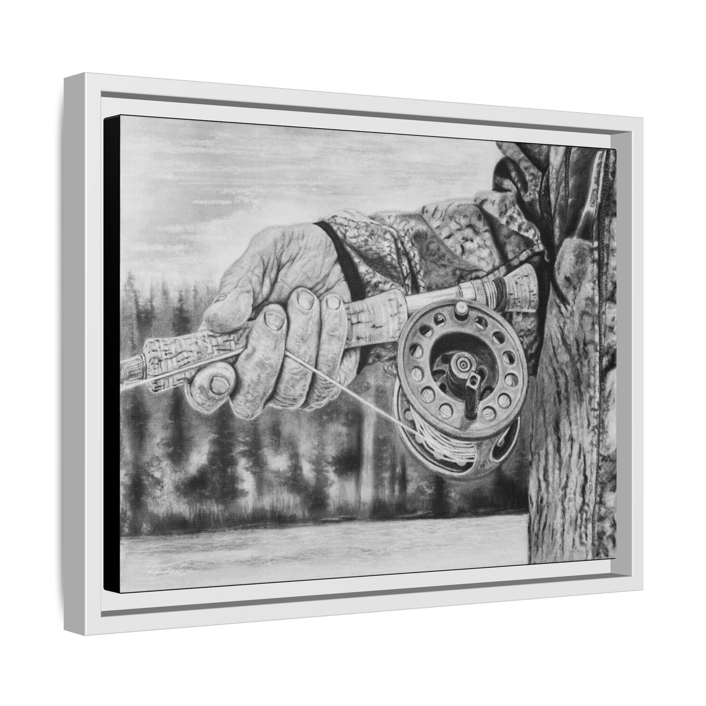 Therapy, Framed Canvas Fishing Fine Art Print