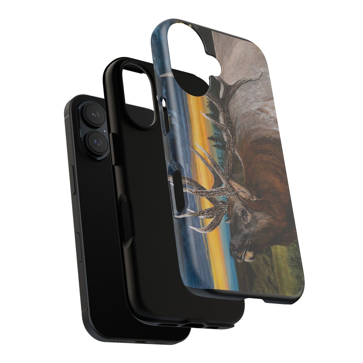 Sunset Serenade, Elk Phone Case