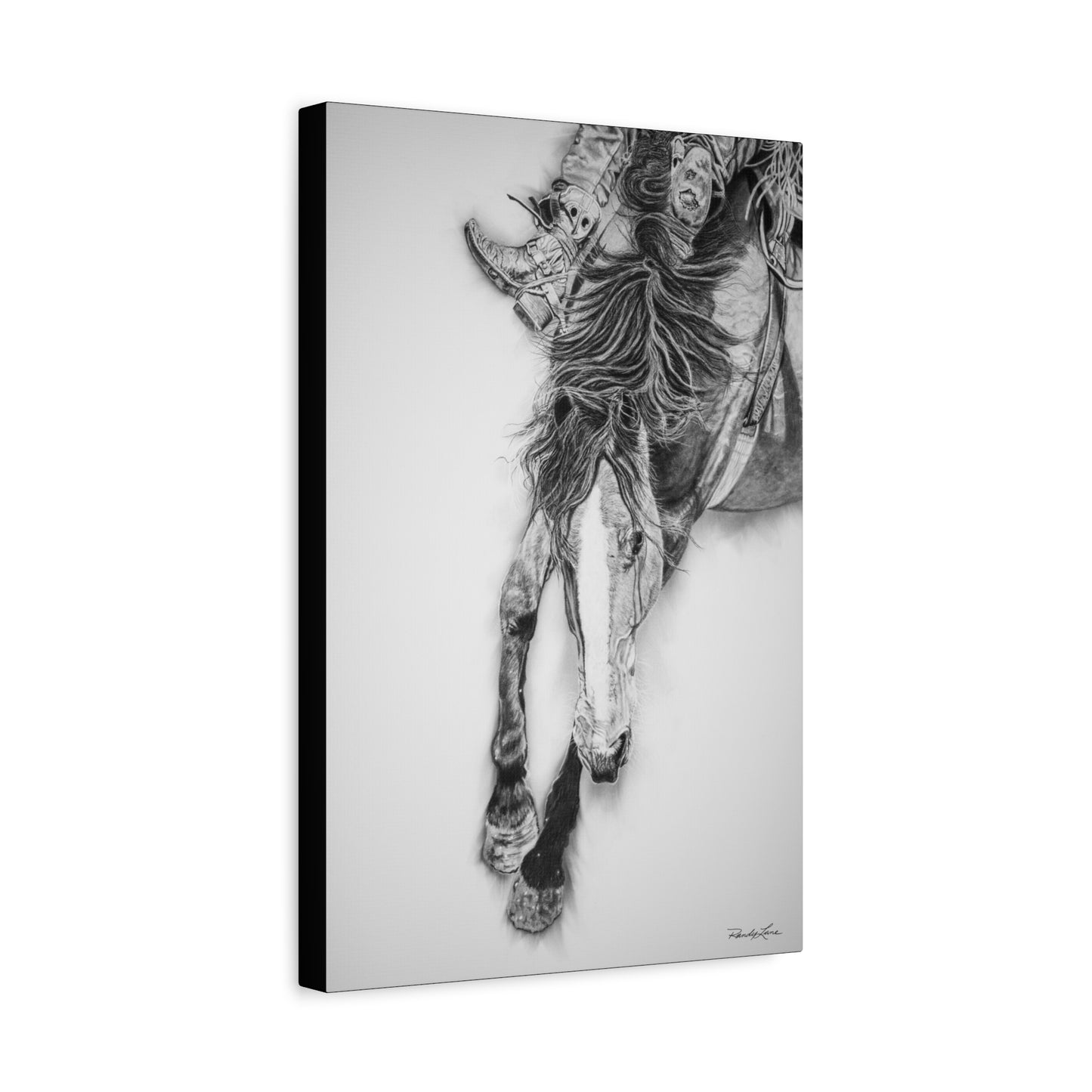 Crazy 8, Stretched Matte Canvas Rodeo Art Print