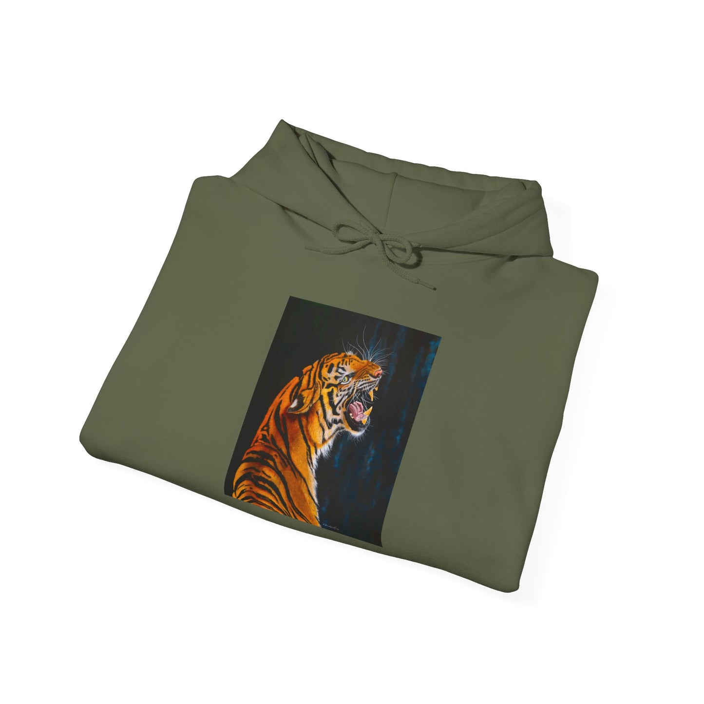 Beautifully Bold, Roaring Tiger-Themed Unisex Heavy Blend™ Hooded Sweatshirt