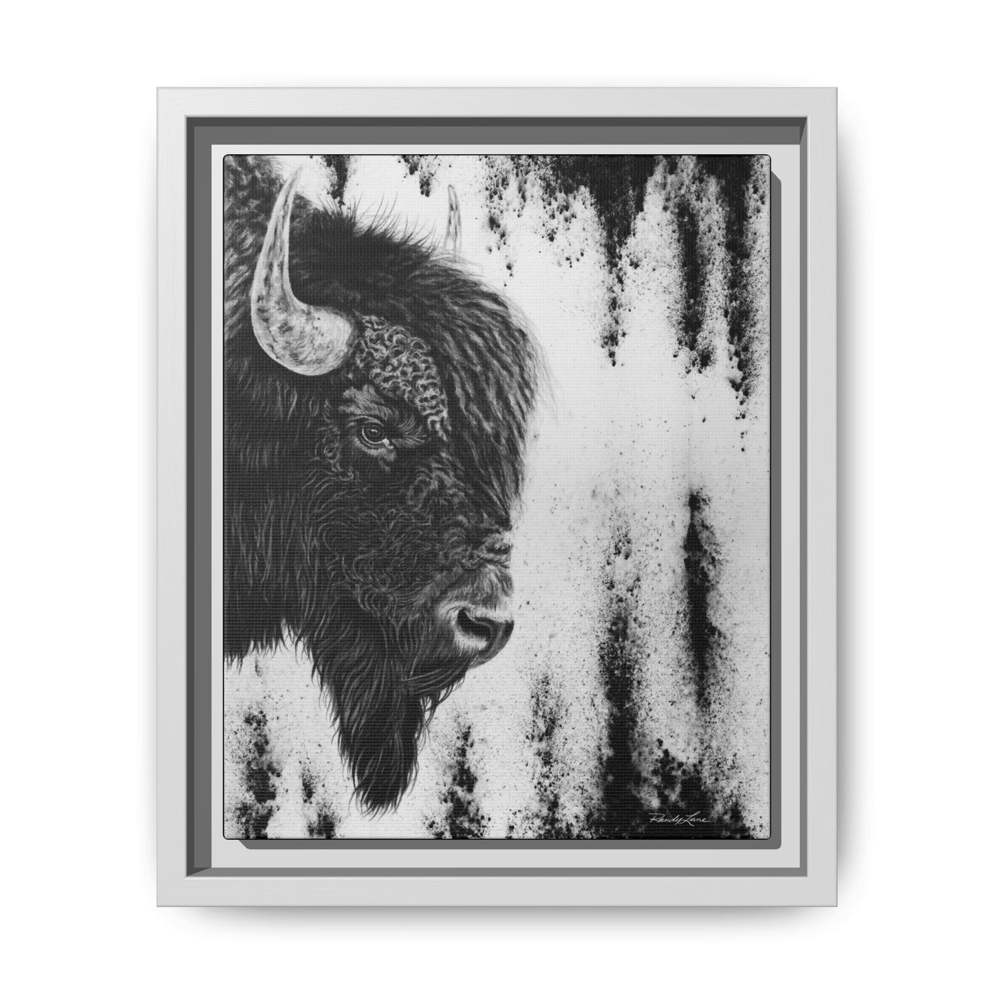 Pride, Framed Bison Canvas Art
