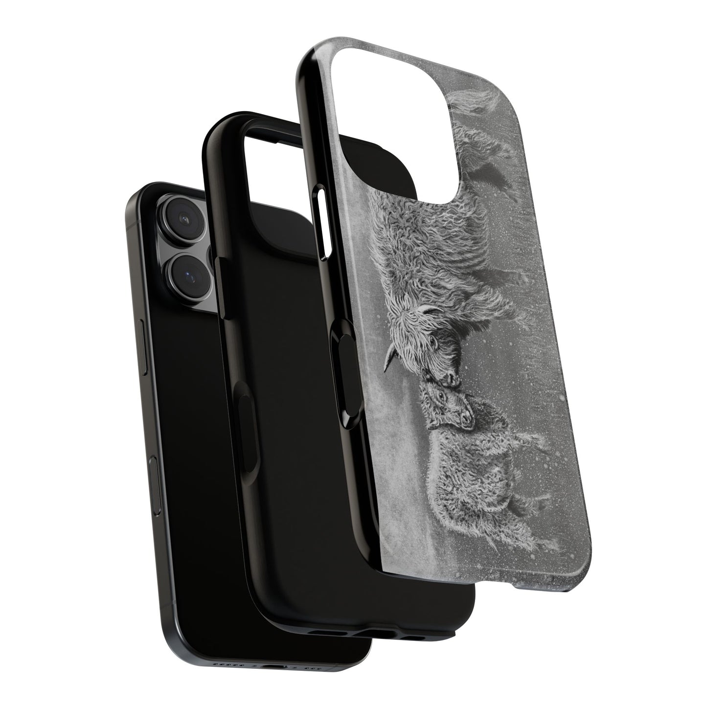 Highland Love, Highland Cow theme Phone Case, Tough Cases