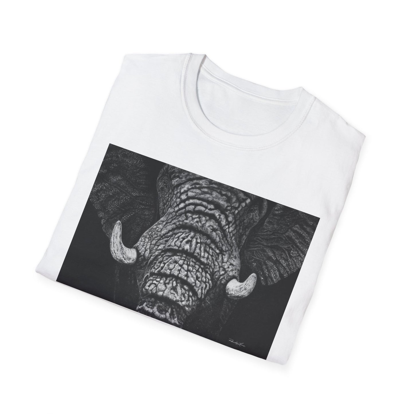 Ebony and Ivory, Elephant Graphic Unisex Softstyle T-Shirt
