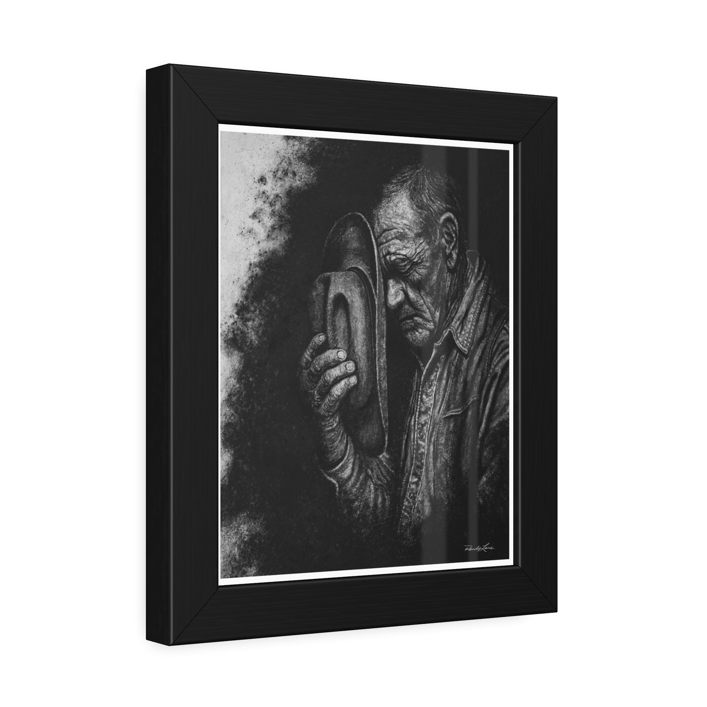 Cowboys Prayer. Framed Fine Art Print