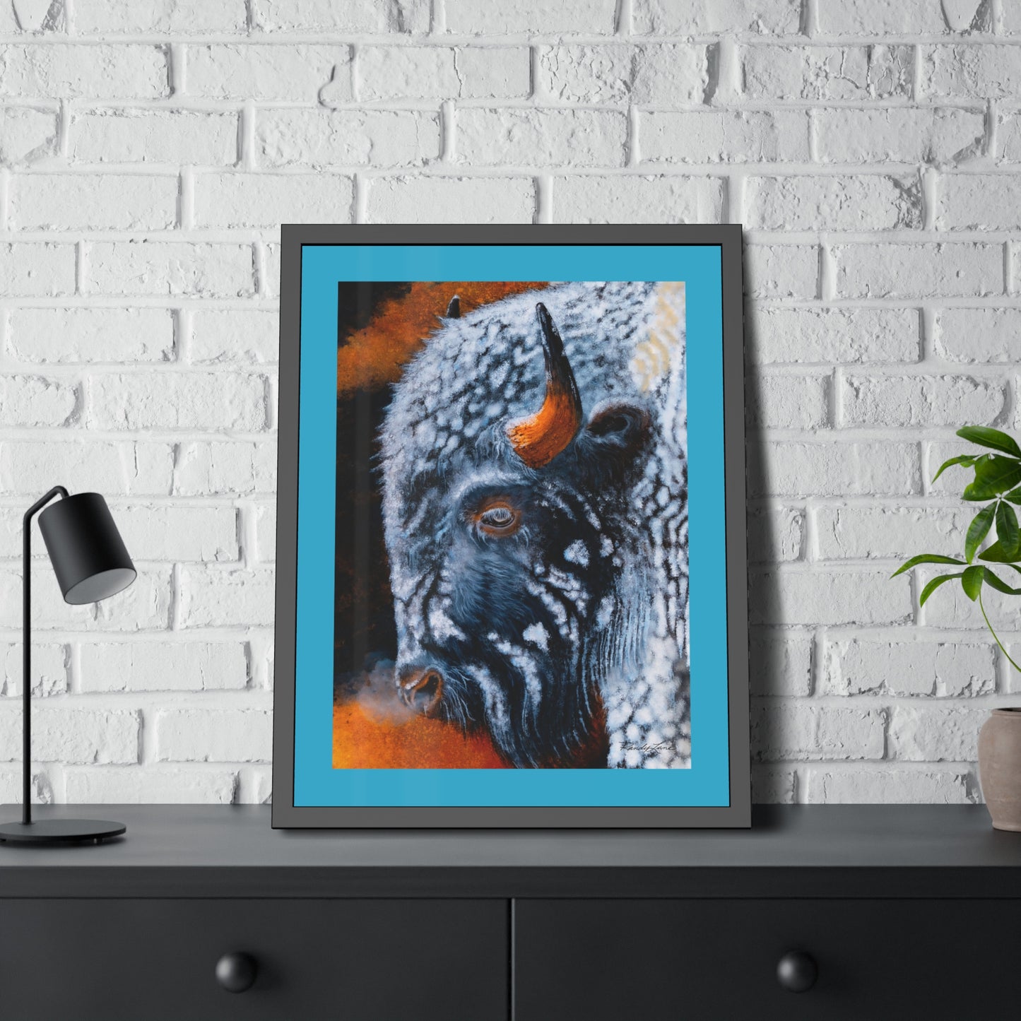Storm Bison, Framed Fine Art Prints