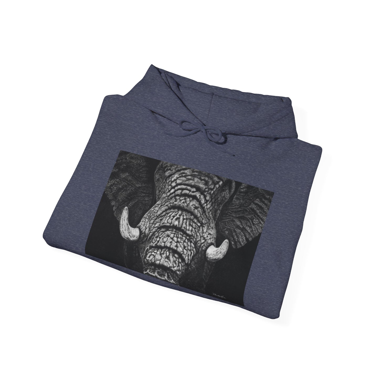 Ebony and Ivory, Elephant Hoodie, Cozy Unisex Sweatshirt