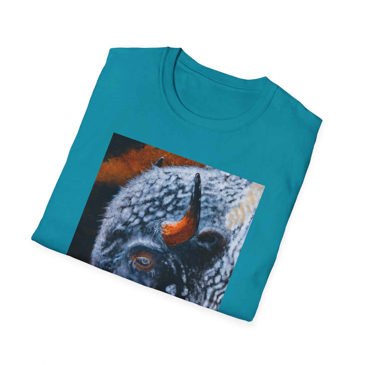 Storm Bison, Unisex Softstyle T-Shirt