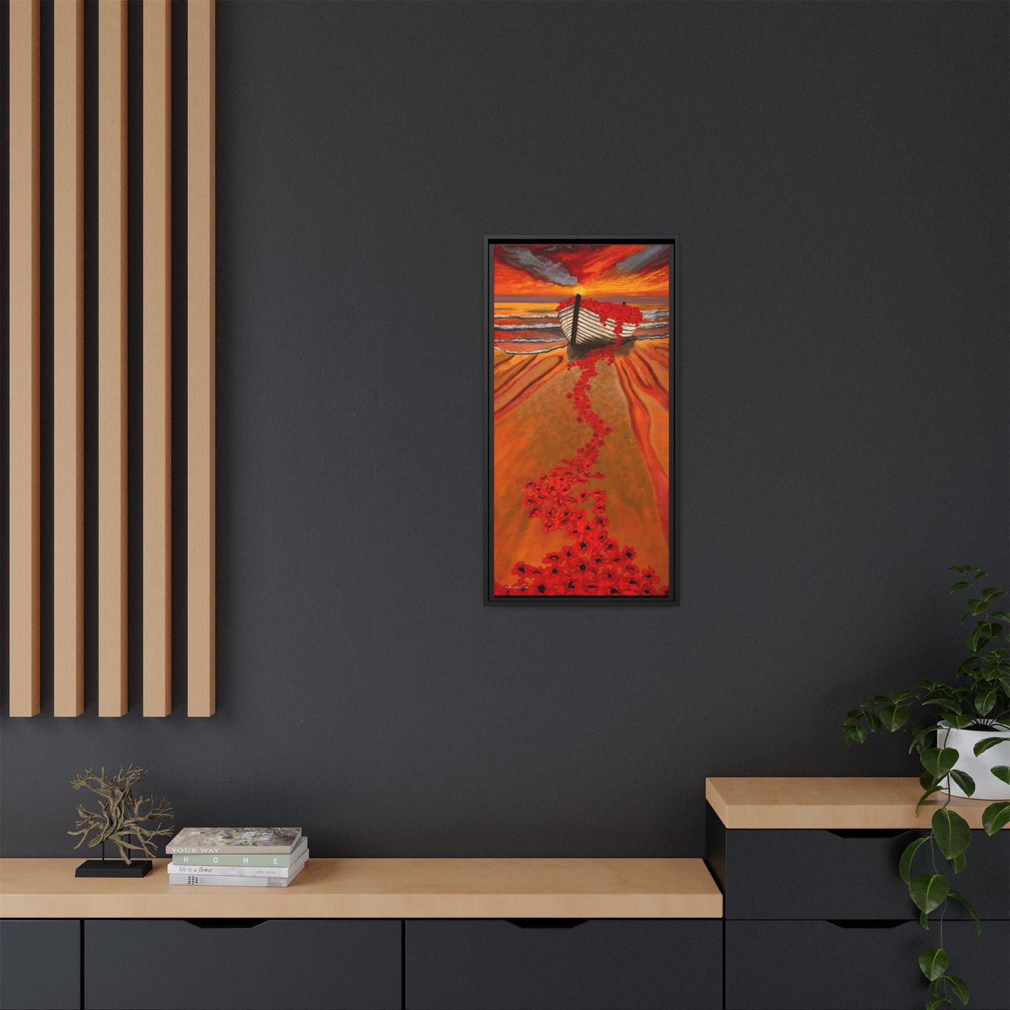 Grace Garden, Vibrant Framed Canvas Art