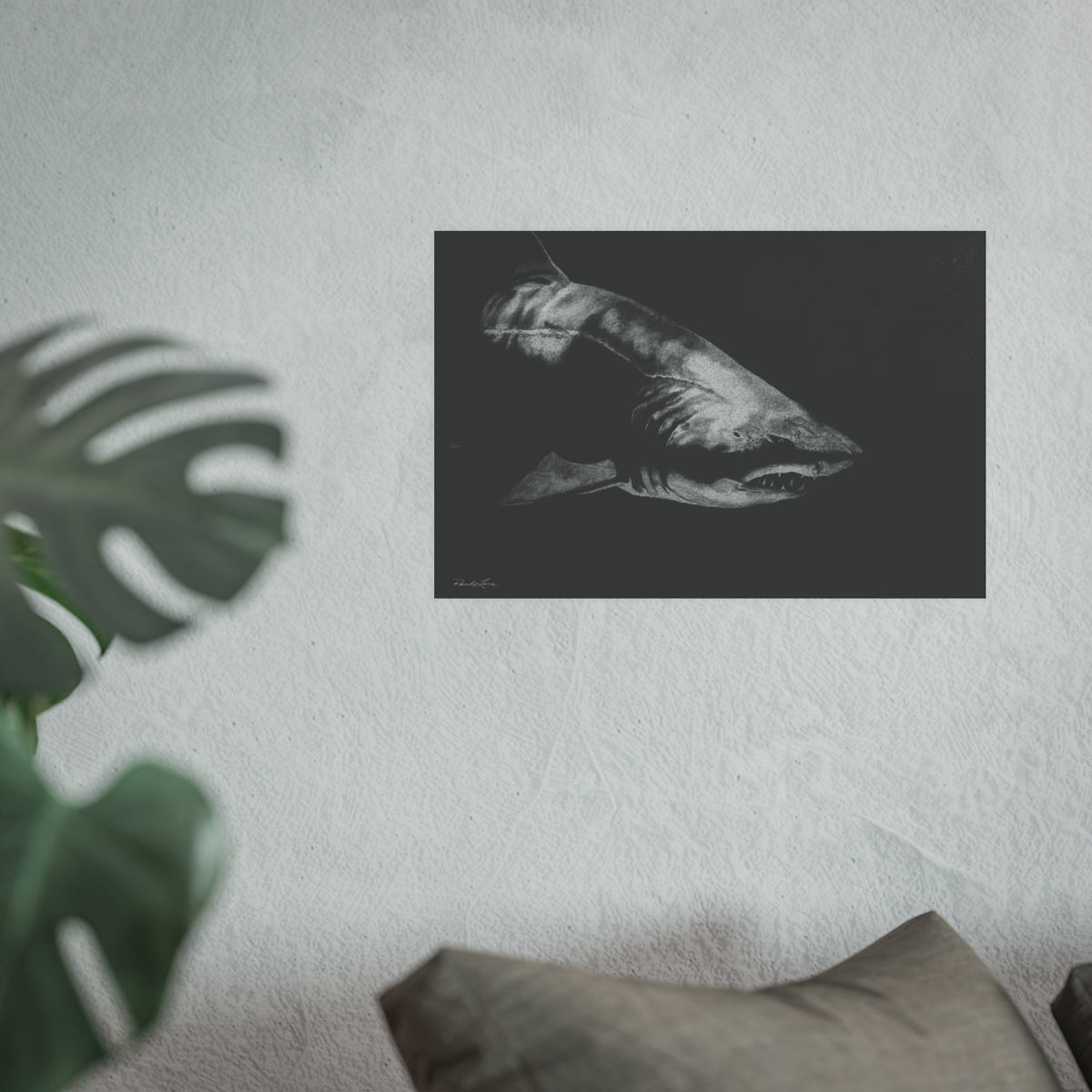 Below, Shark Fine Art Print, Satin/Matte Wall Art