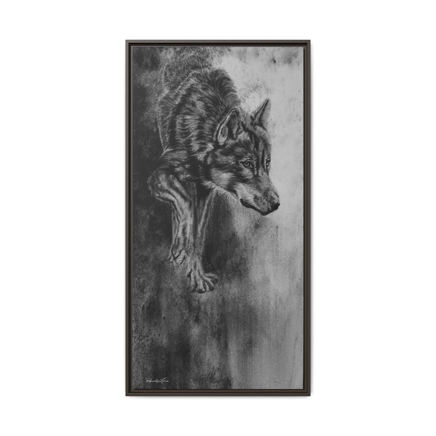 Specter, Wolf Portrait Framed Matte Canvas Wall Art