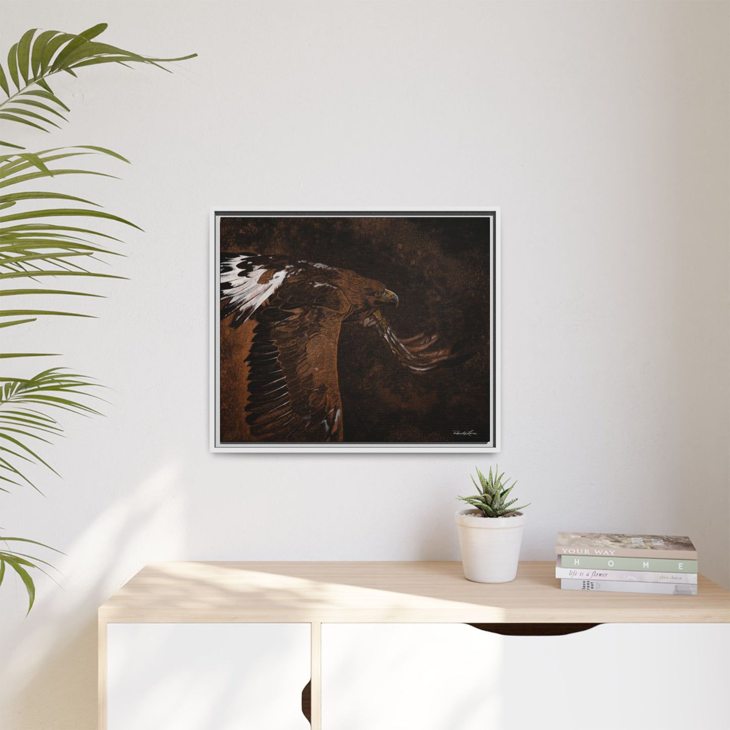 Golden Flight, Framed Canvas Golden Eagle Print