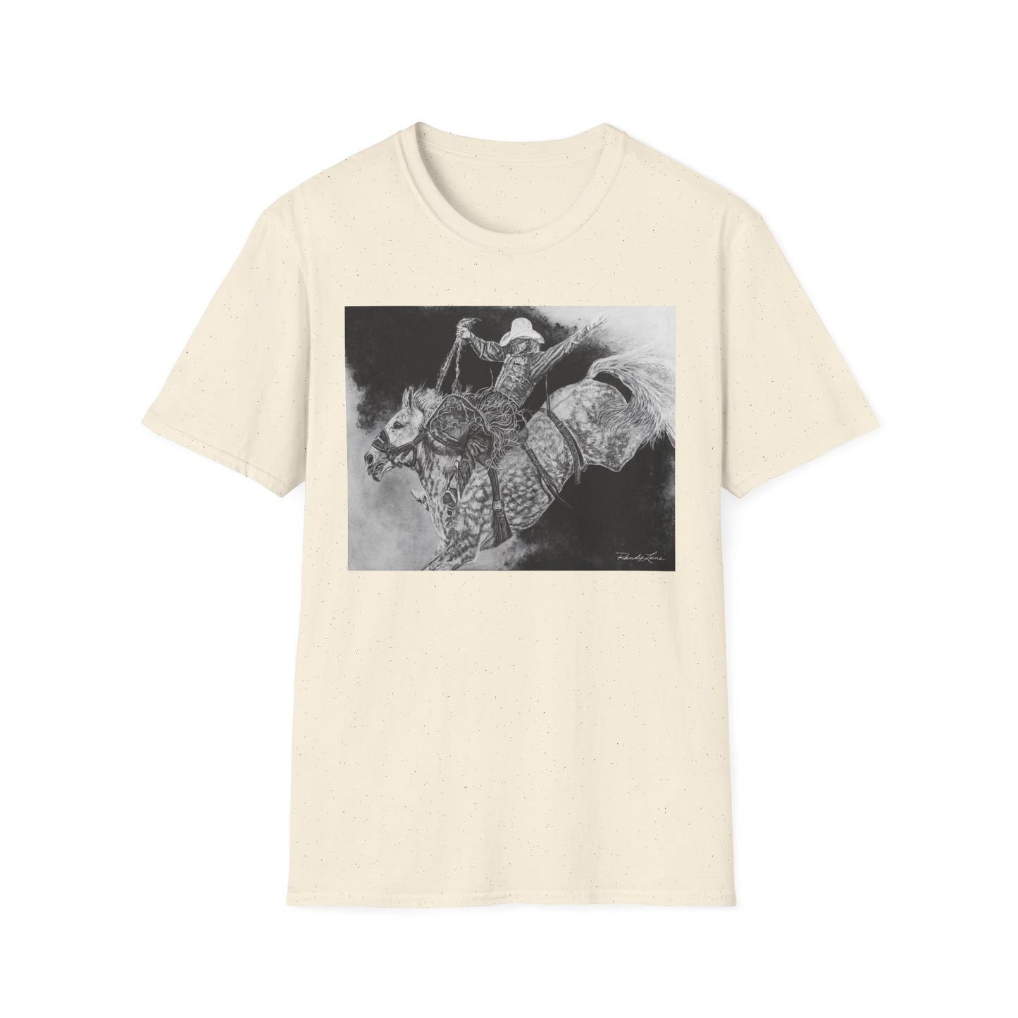 Big Grey, Rodeo Bareback Bronc Painting T-Shirt