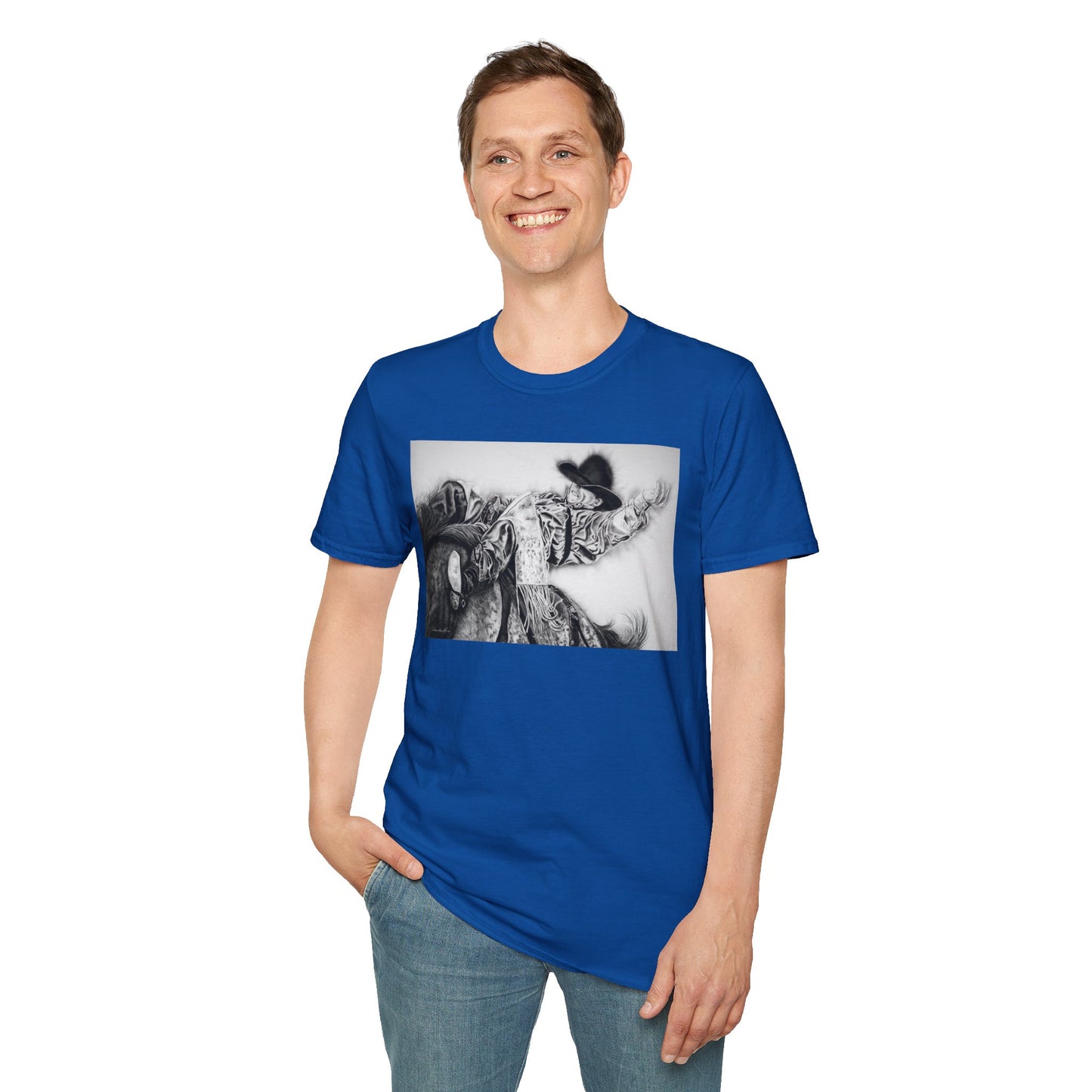 Go Time. Rodeo Cowboy Unisex Softstyle T-Shirt