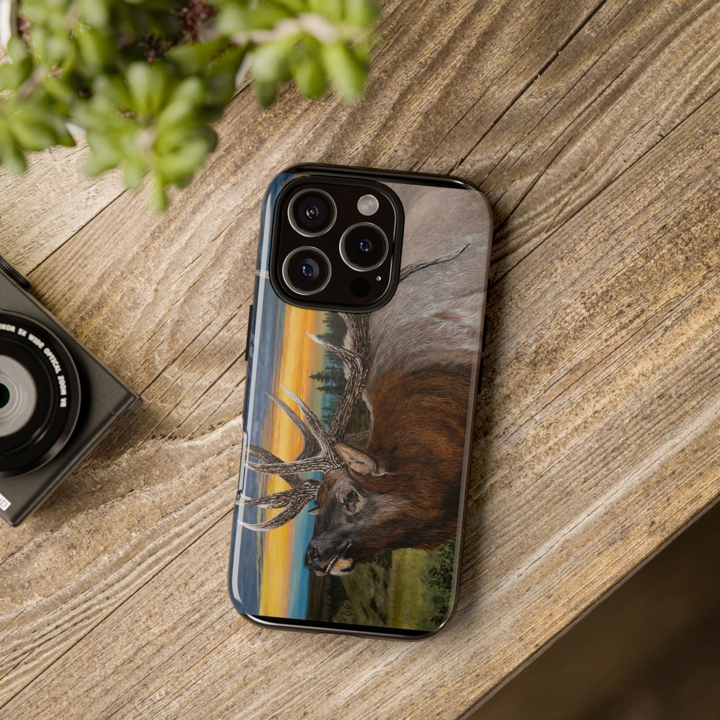 Sunset Serenade, Elk Phone Case