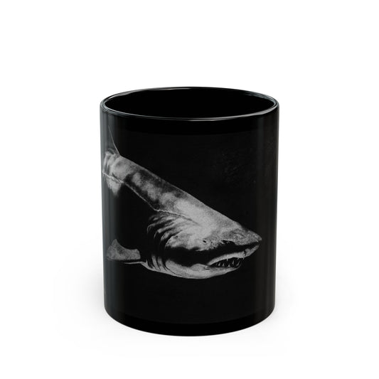 Below, Shark Design Black Mug