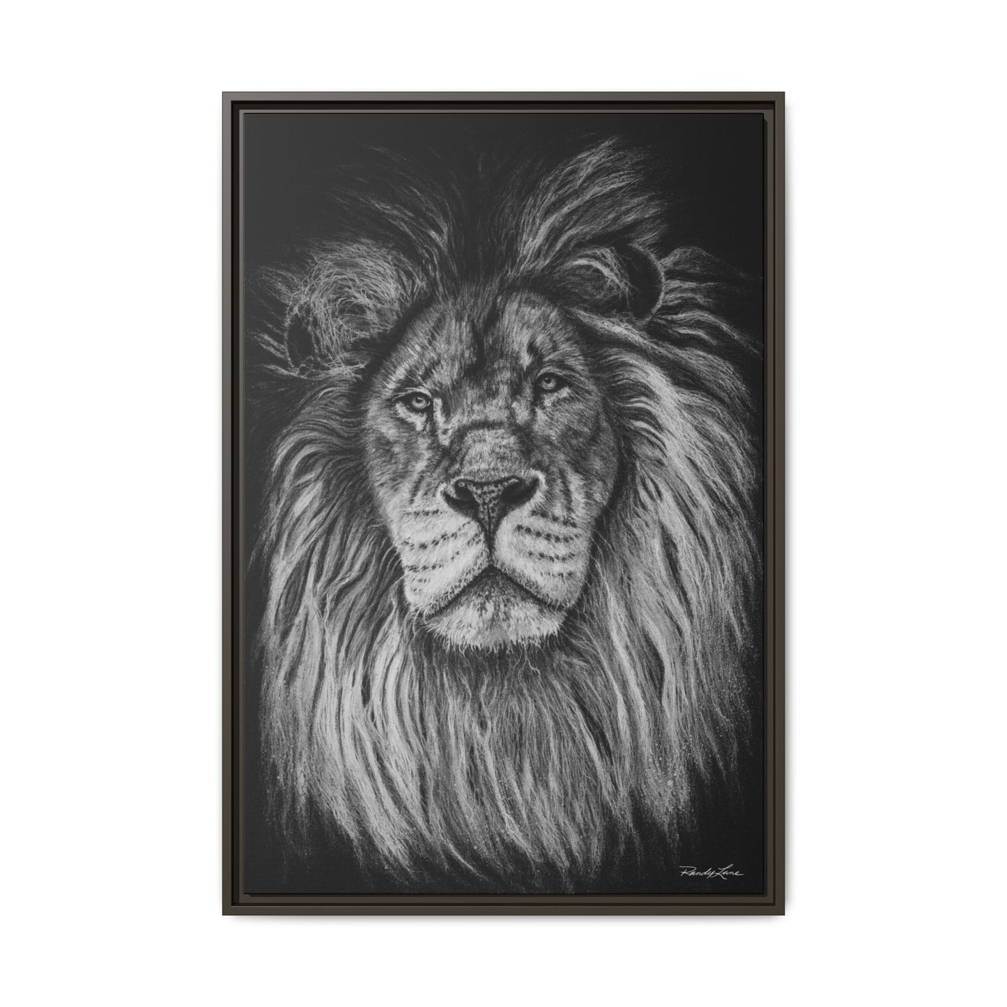 The Mane Event, Matte Canvas Lion Prints, Framed (Multi-color)