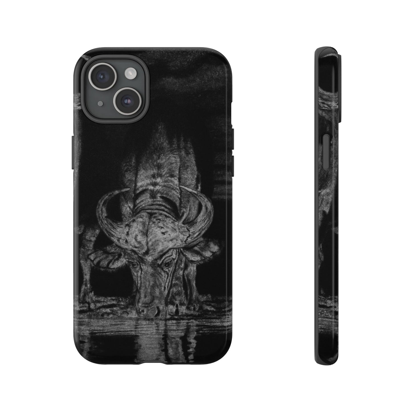 The Waterhole, Cape Buffalo Tough Phone Cases