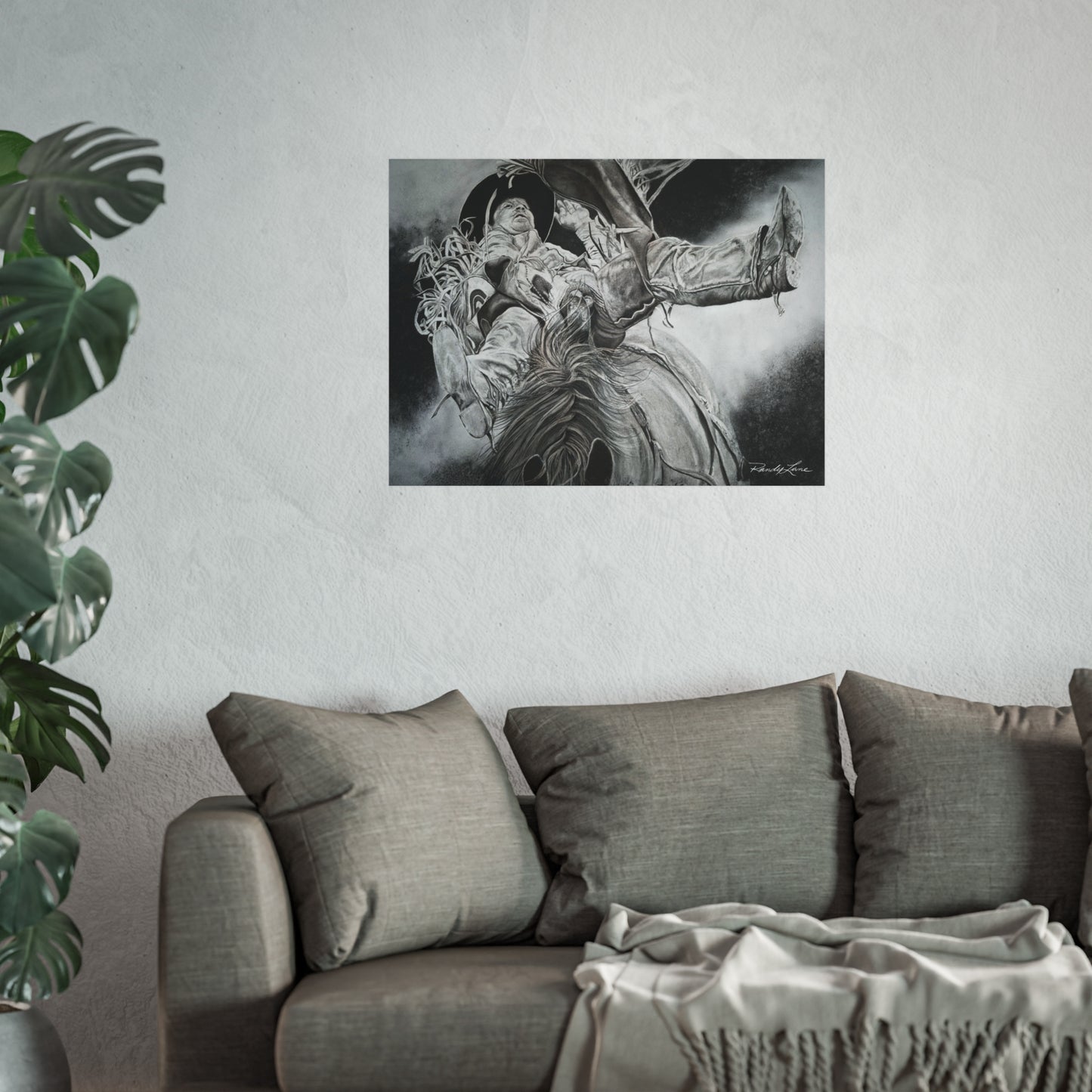 Battle Tested, Rodeo Bareback Rider Painting, Fine Art Print