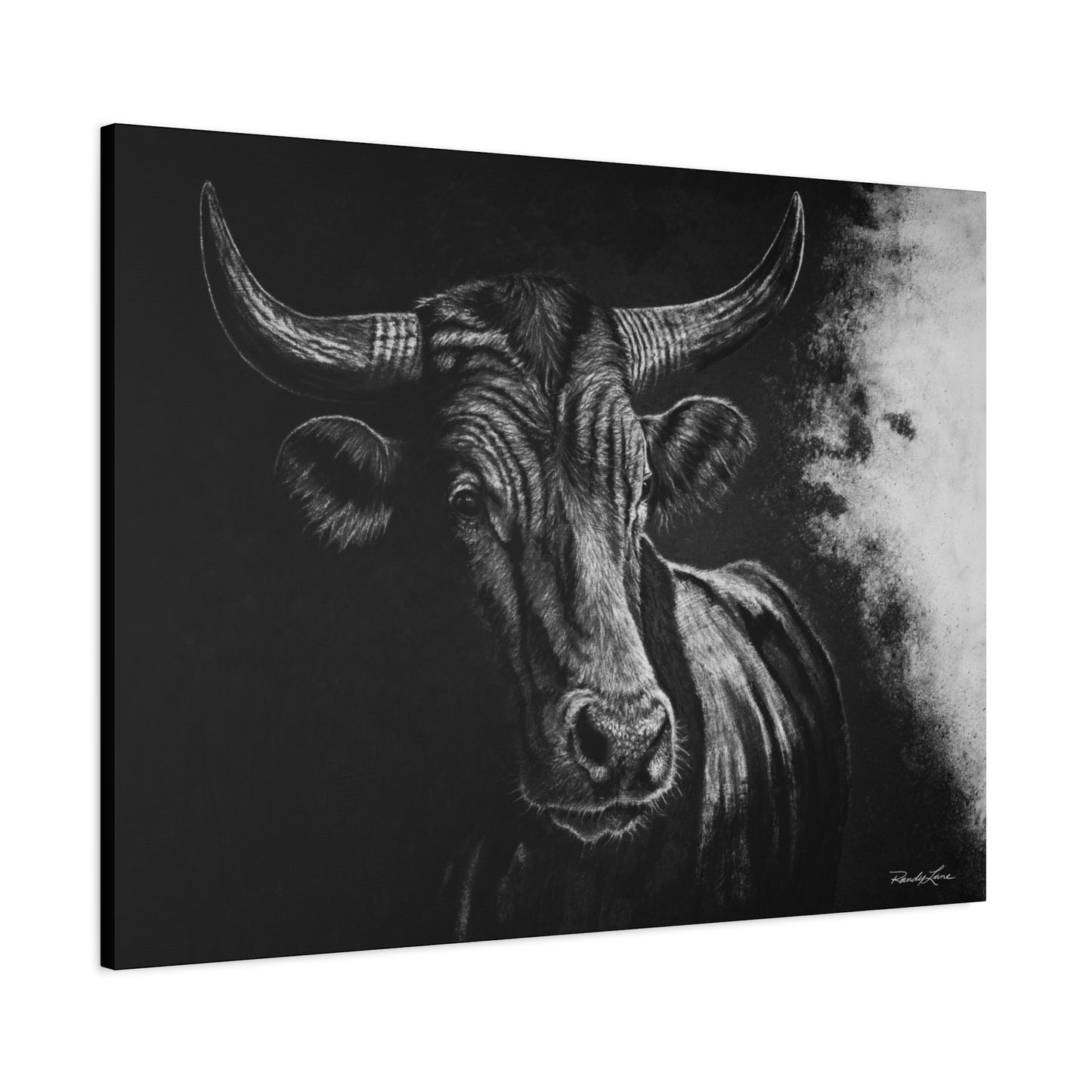 Stonebreaker. Bucking Bull Stretched Matte Canvas Wall Art