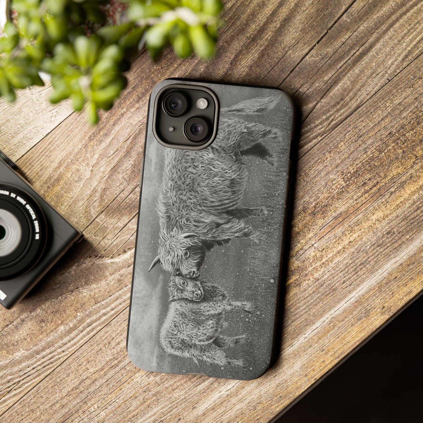Highland Love, Highland Cow theme Phone Case, Tough Cases