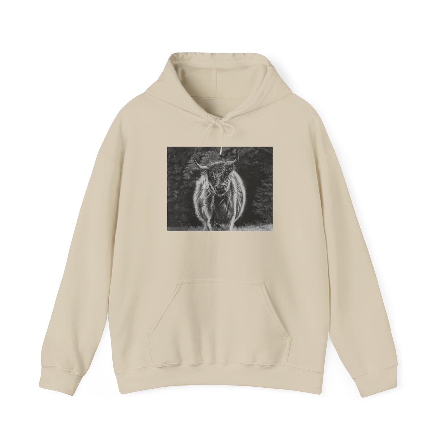 Ragamuffin. Highland Cow Graphic Hoodie