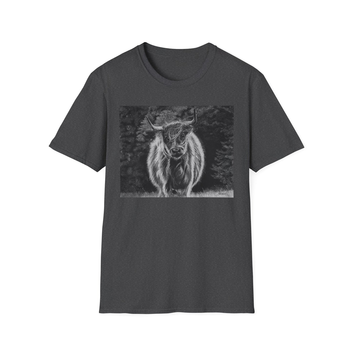 Ragamuffin. Highland Cow Unisex Softstyle T-Shirt