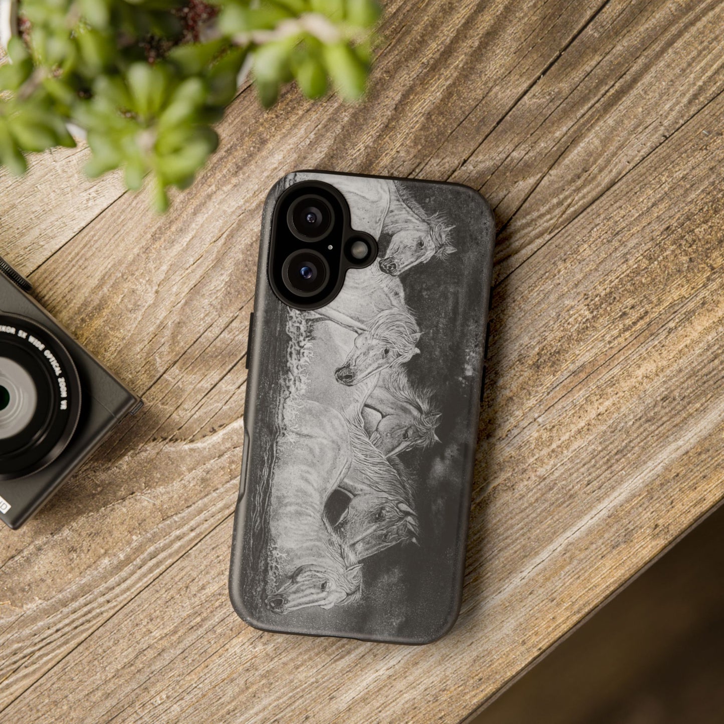 Night Swim, Horse-Themed Phone Case, Stylish Tough Cases
