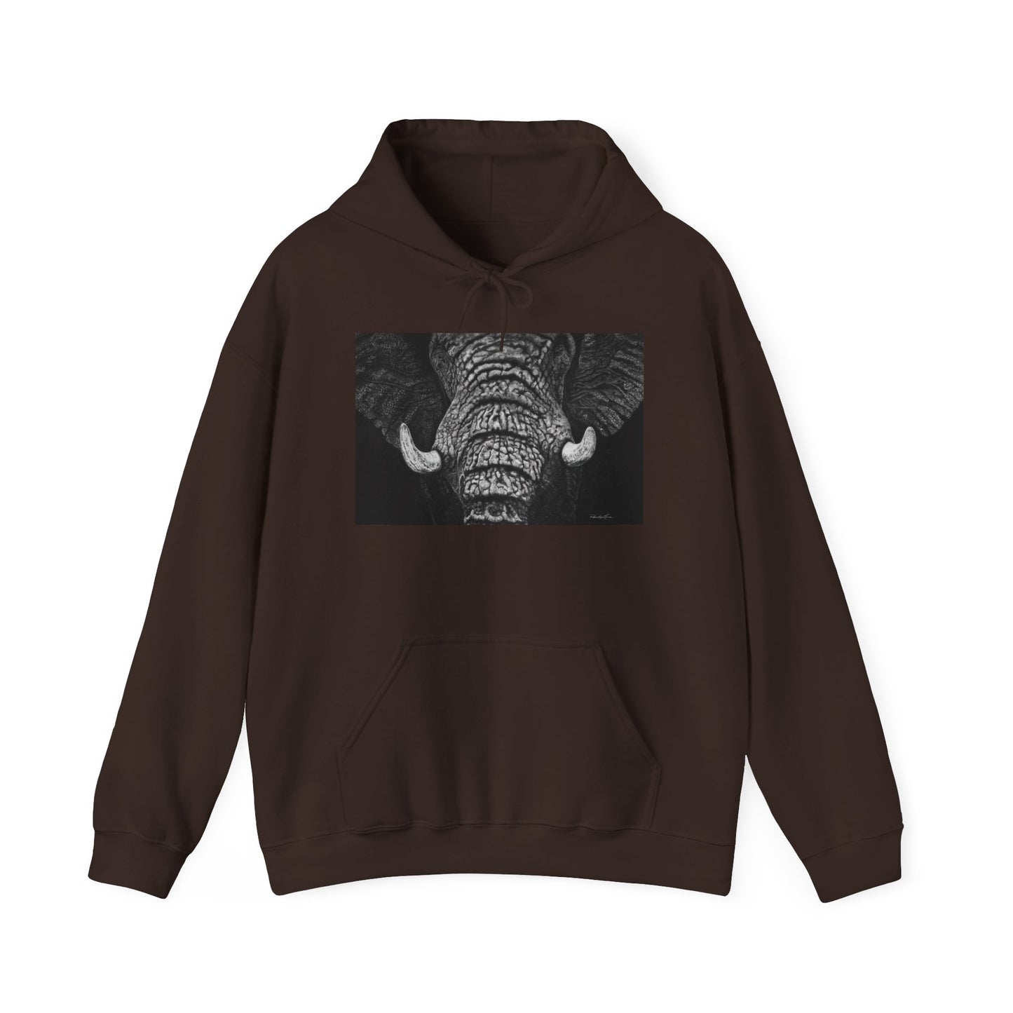 Ebony and Ivory, Elephant Hoodie, Cozy Unisex Sweatshirt