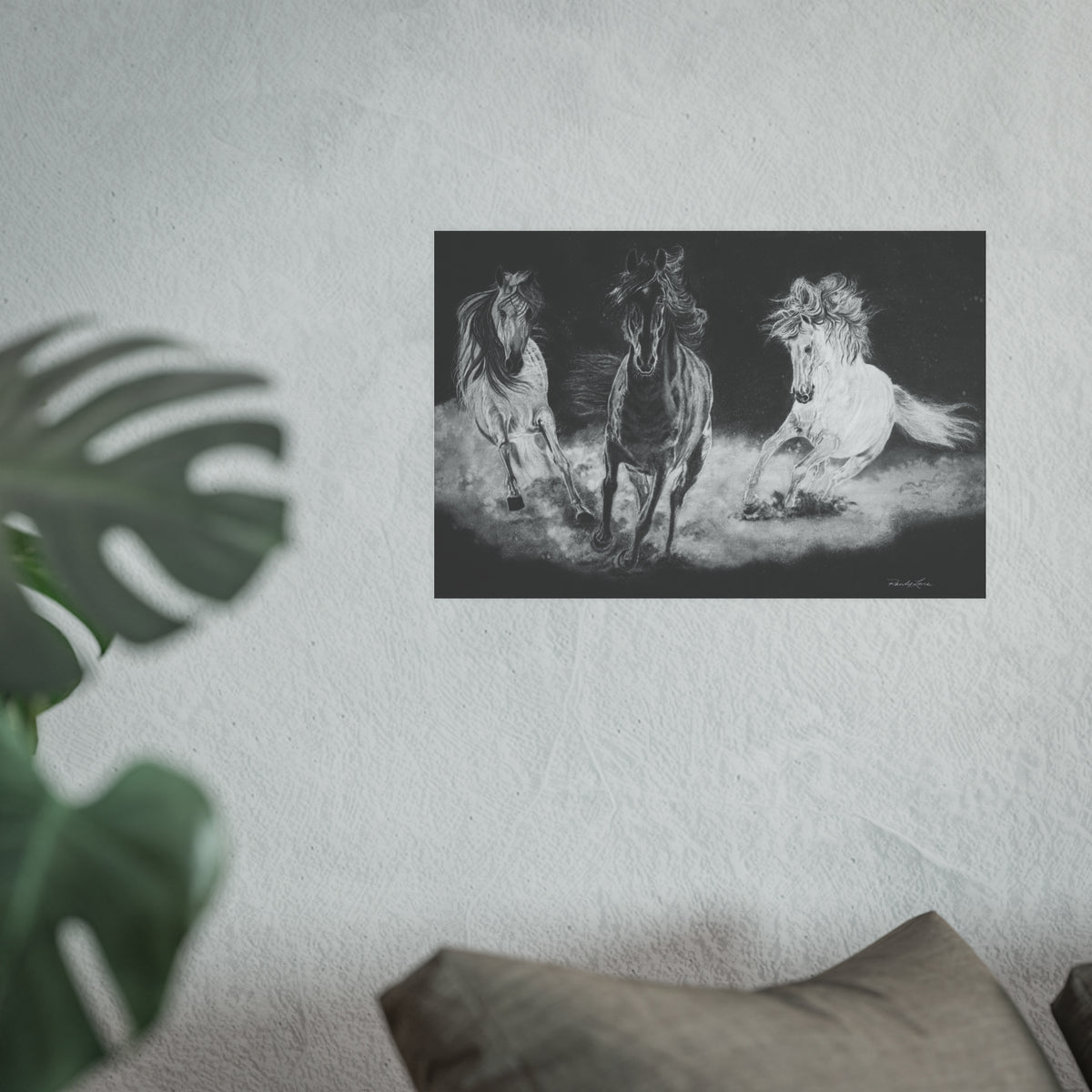 Midnight Run, Running Horses Fine Art Print (Satin or Archival Matte)