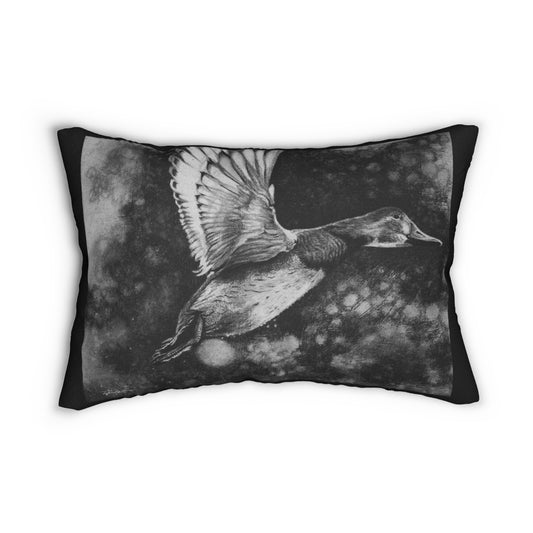 Flare, Elegant Duck-Themed Lumbar Pillow