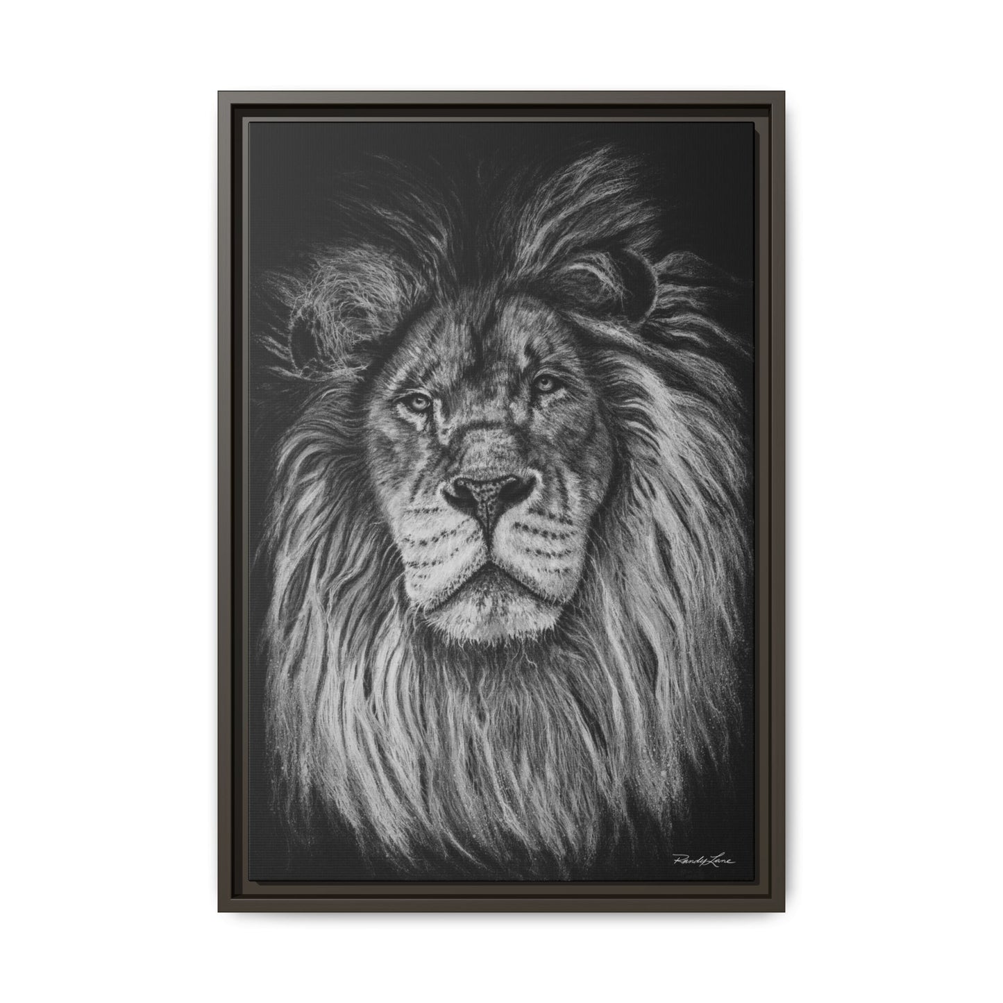 The Mane Event, Matte Canvas Lion Prints, Framed (Multi-color)