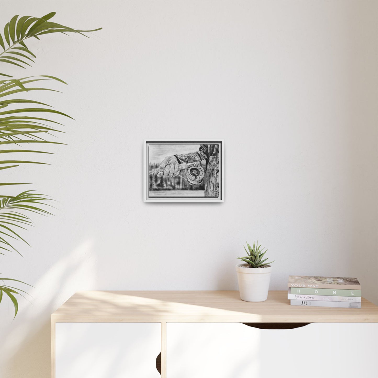Therapy, Framed Canvas Fishing Fine Art Print
