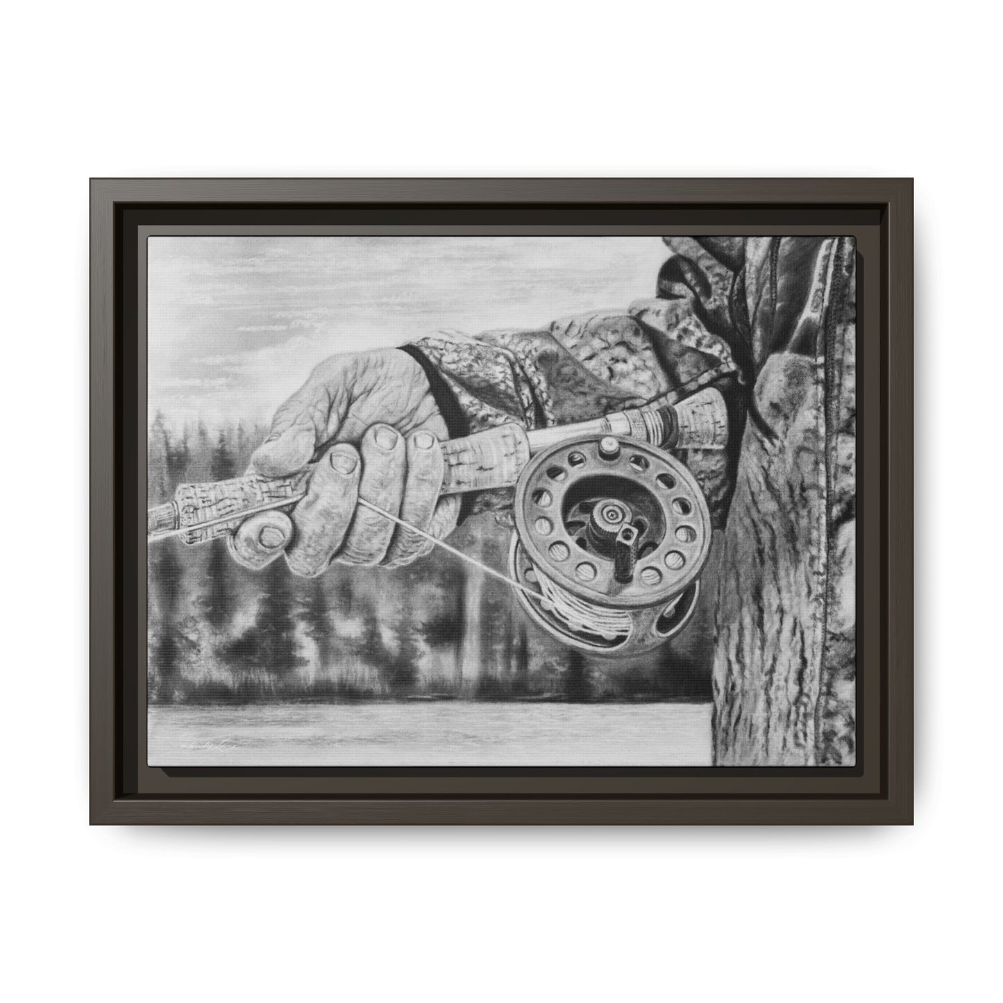 Therapy, Framed Canvas Fishing Fine Art Print
