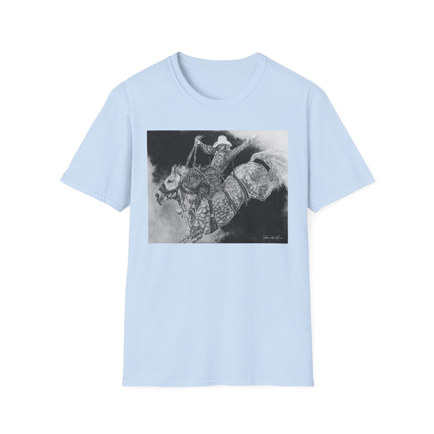 Big Grey, Rodeo Bareback Bronc Painting T-Shirt