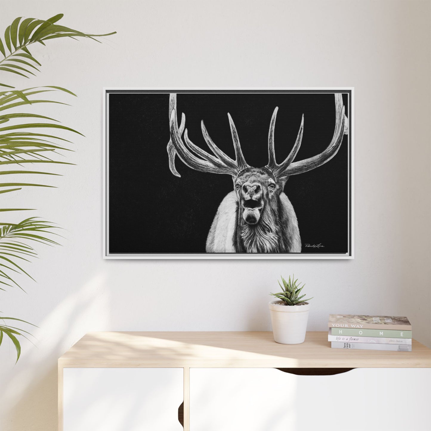 Heavy is the Crown, Elk Matte Canvas Print, Framed (Multi-color)