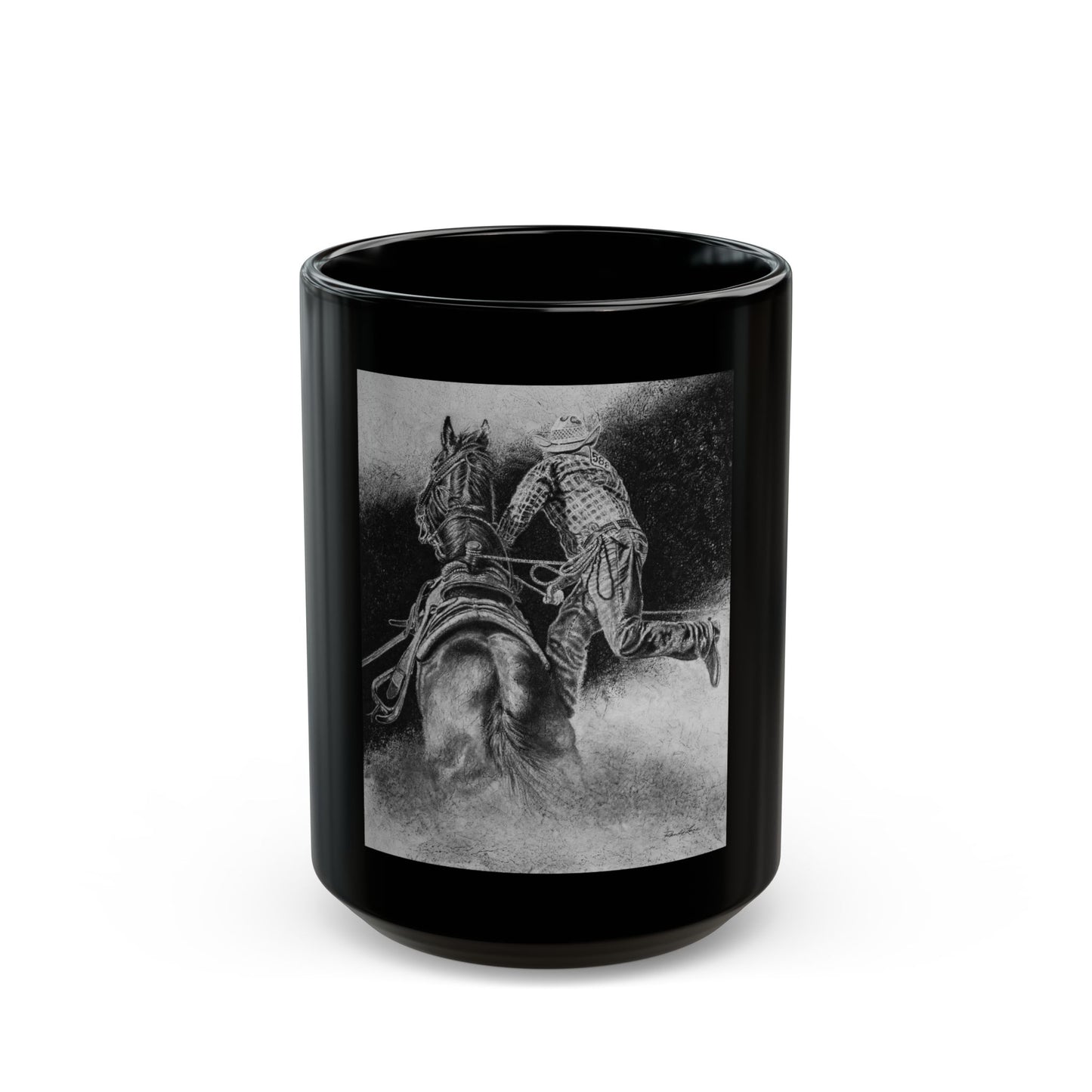 The Dismount. Steer Roper Black Mug