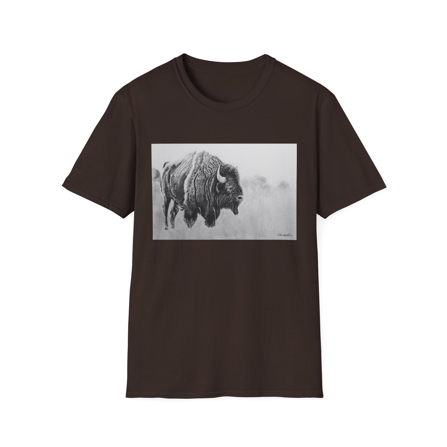 Prairie Bison, Bison Painting T-Shirt — Buffalo Wildlife Tee